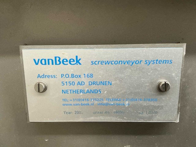 2006 van beek rvs316 doseer- en schroeftransportinstallatie - afbeelding 74 van  77