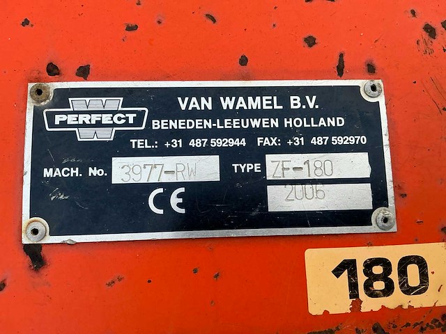 2006 w perfect zf-180 klepelmaaier - afbeelding 9 van  17