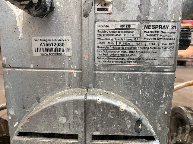 2006 wagner nespray 31 verfspuitmachine - afbeelding 2 van  10
