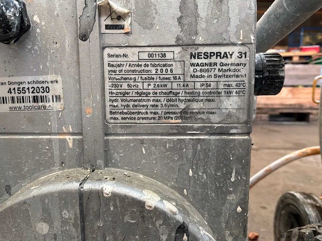 2006 wagner nespray 31 verfspuitmachine - afbeelding 10 van  10