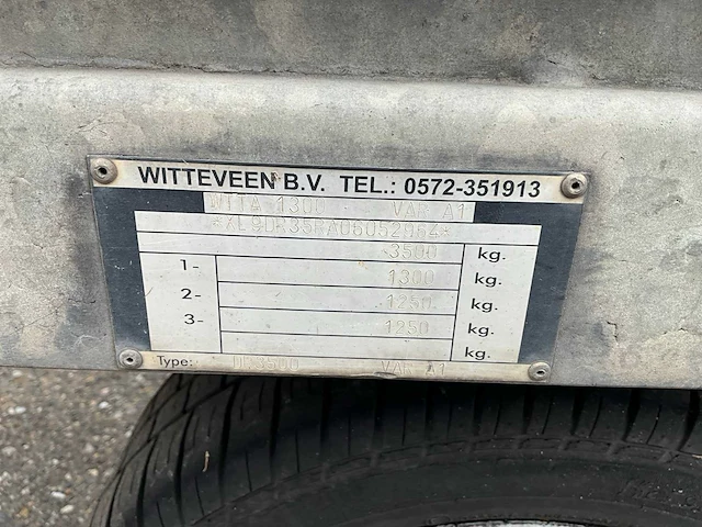 2006 witteveen dr3500 schamel aanhangwagen wv-db-66 - afbeelding 14 van  21