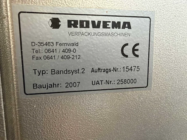 2007 - rovema eti 443 automatische tray-/displayverpakkingsmachine - afbeelding 190 van  279