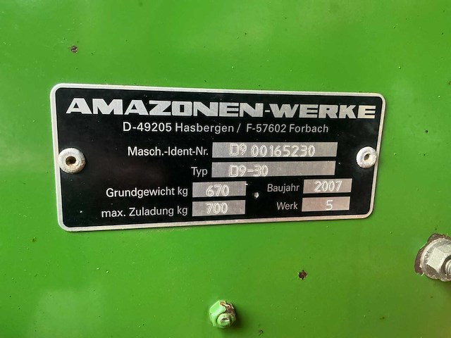 2007 amazone d9-30 super zaaimachine - afbeelding 22 van  22
