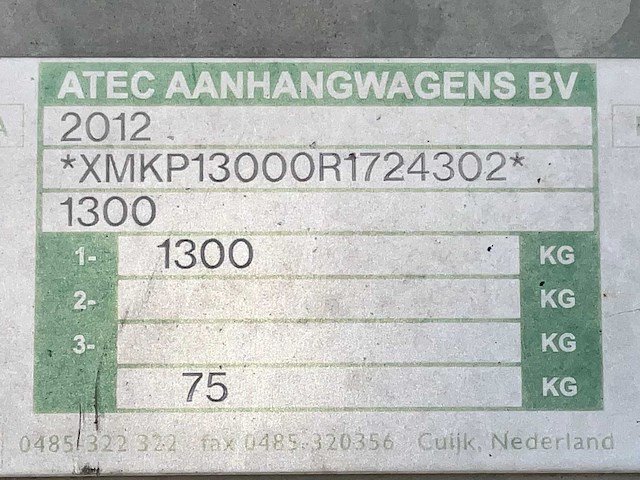 2007 atec / brouwer units schaft aanhangwagen - afbeelding 4 van  12