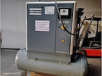 2007 atlas copco ga11ff schroefcompressor op ketel met geïntegreerde droger (11 kw) – (full feature / tank mounted) - hoge druk 13 bar! - afbeelding 2 van  4