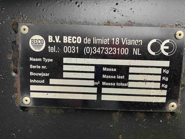 2007 beco ml1 hydraulische roterende stenenklem - afbeelding 6 van  7