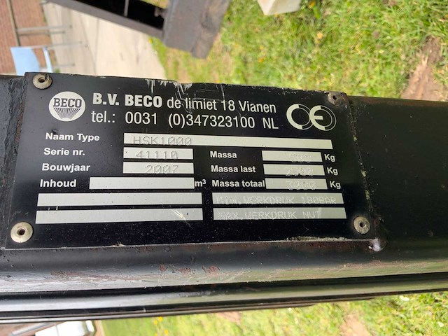 2007 beco ml1 hydraulische roterende stenenklem - afbeelding 7 van  7