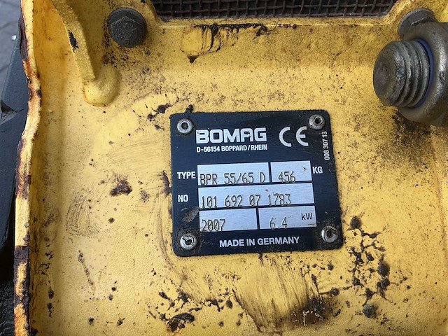 2007 bomag bpr 55/65 d trilplaat - afbeelding 9 van  9