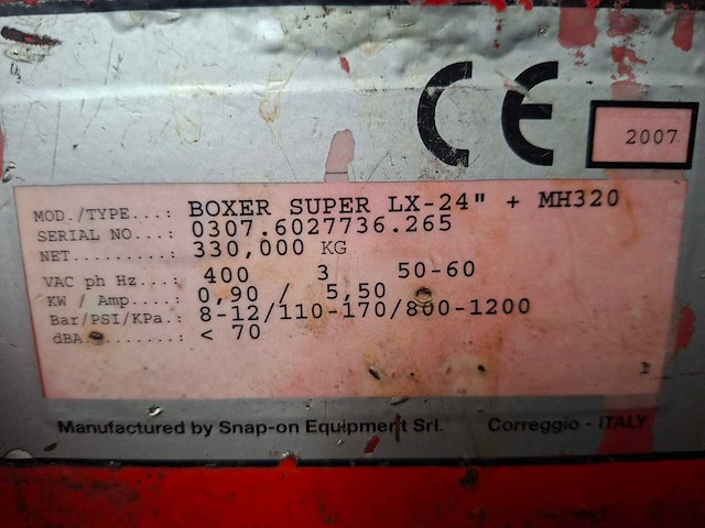 2007 boxer super lx-24” banden de-en montageapparaat - afbeelding 11 van  11