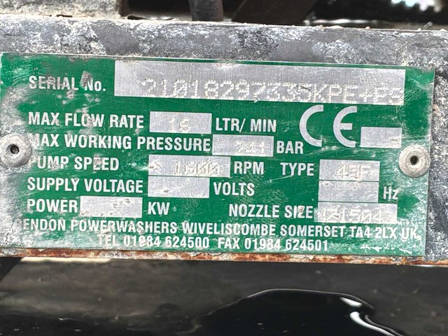 2007 brendon powerwashers bbw1000 hogedrukreiniger aanhangwagen - afbeelding 12 van  12