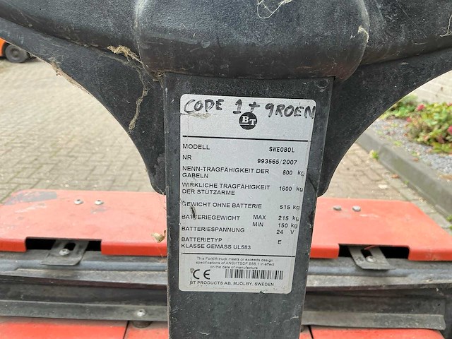 2007 bt swe080l stapelaar - afbeelding 15 van  22