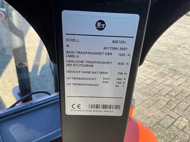 2007 bt swe120l stapelaar - afbeelding 4 van  12