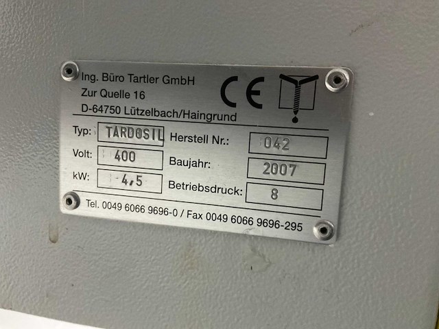 2007 büro tartler tardosil siliconen meng- & doseerinstallatie - afbeelding 6 van  17