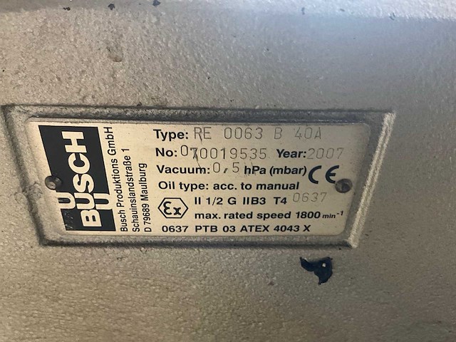 2007 busch r5 re 0063 b 40a vacuümpomp - afbeelding 5 van  5
