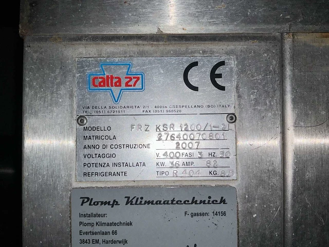 2007 catta 27 freezmat ksr 1200/1-2l industriële ijsmachine - afbeelding 6 van  18