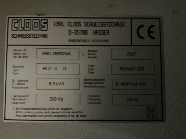 2007 cloos romat 320 lasrobot - afbeelding 7 van  44