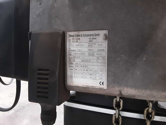 2007 demag 2.000 kg x 12,90 m bovenloopkraan - afbeelding 12 van  14