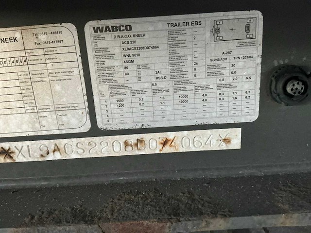 2007 draco acs220 aanhangwagen voor wisselopbouw - afbeelding 5 van  28