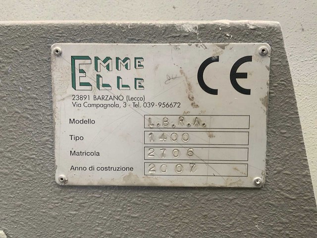 2007 emme elle lbra 1400 polijstmachine - afbeelding 16 van  28