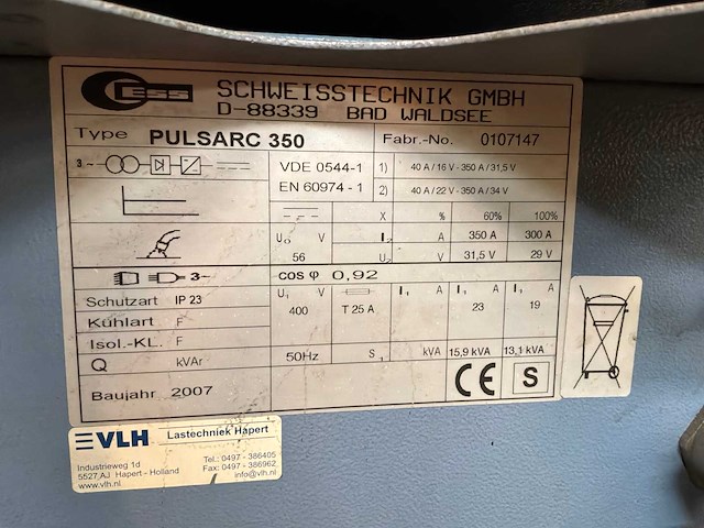 2007 ess pulsar 350 mig/mag lasmachine - afbeelding 4 van  14