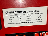 2007 europower eps6000e stroomgenerator - afbeelding 2 van  10
