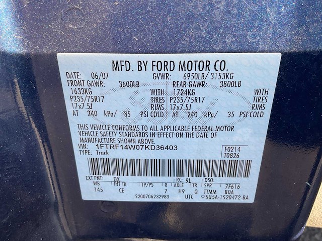 2007 ford f-150 xl triton pick-up - afbeelding 11 van  19