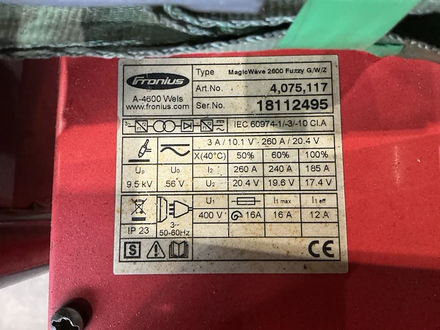 2007 fronius magicwave 2600 fuzzy g/w/z tig lasmachine - afbeelding 9 van  9