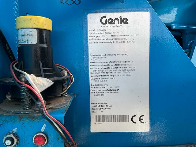 2007 genie z-30/20n rj hoogwerker - afbeelding 9 van  18