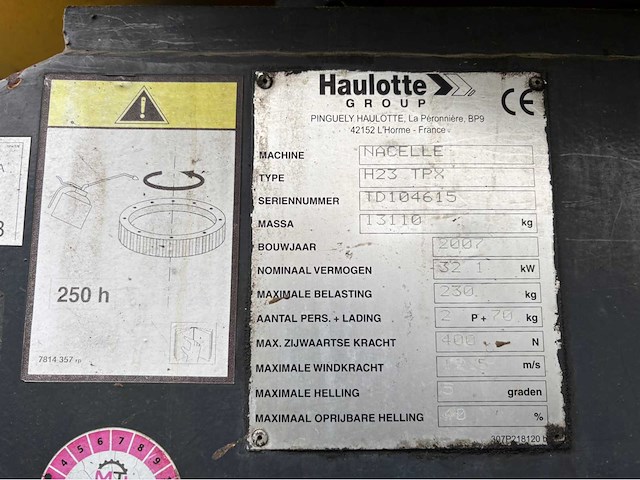 2007 haulotte h23 tpx hoogwerker 22,3 meter - afbeelding 39 van  44