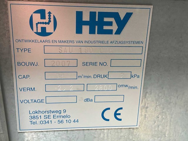 2007 hey sau 180 omk afzuigunit - afbeelding 9 van  9