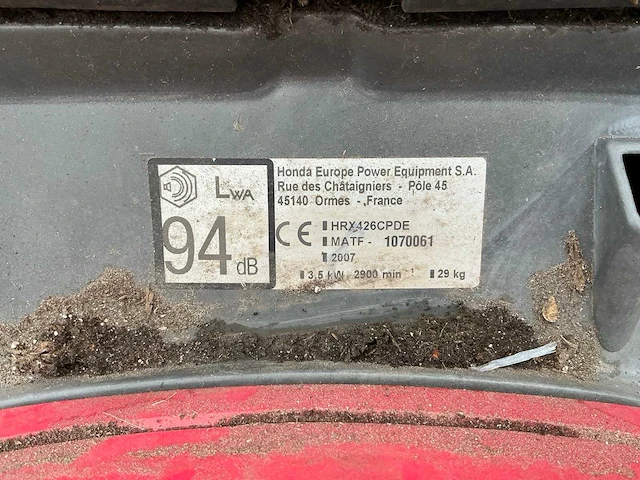 2007 honda hrx426cpde grasmaaier - afbeelding 8 van  8