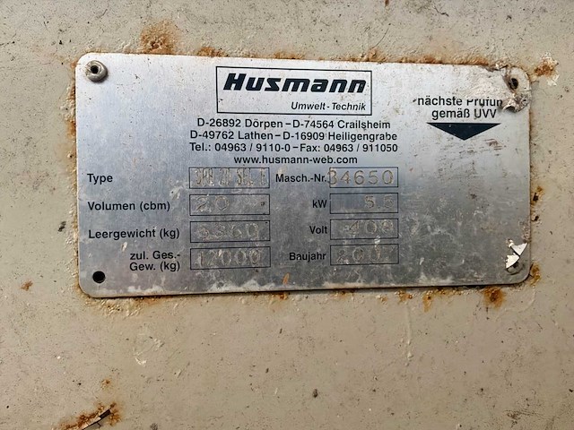 2007 husmann spb 120 sel-e afzet perscontainer - afbeelding 8 van  8