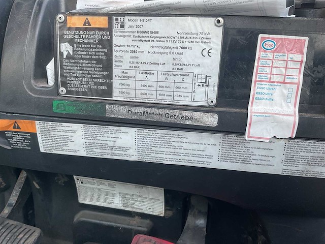 2007 hyster h7.0ft vorkheftruck - afbeelding 13 van  23
