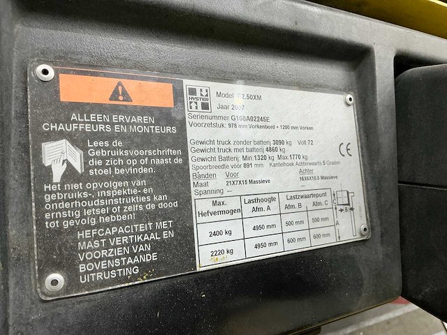 2007 hyster vorkheftruck - afbeelding 6 van  23