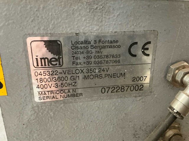2007 imet velox 350 24v cirkelzaagmachine metaal - afbeelding 8 van  16