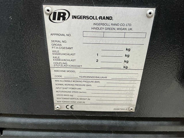 2007 ingersoll rand w902 mobiele compressor - afbeelding 6 van  14