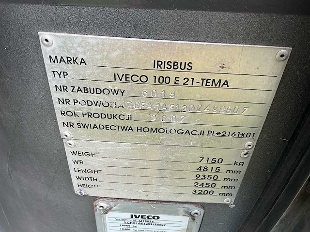 2007 iveco euromidi camper - afbeelding 54 van  56