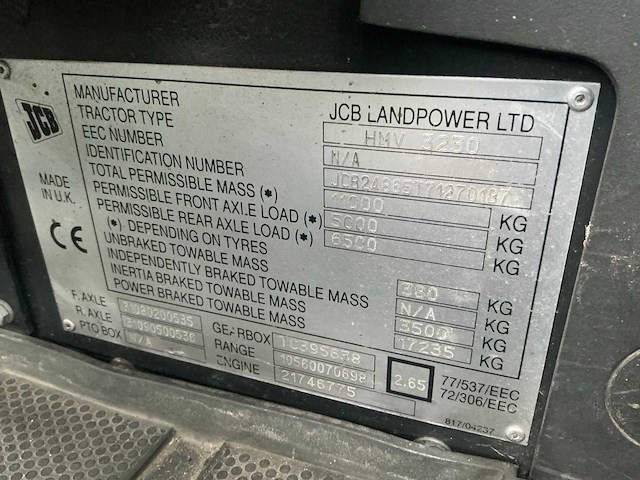 2007 jcb 3230 fastrac vierwielaangedreven landbouwtractor - afbeelding 41 van  47