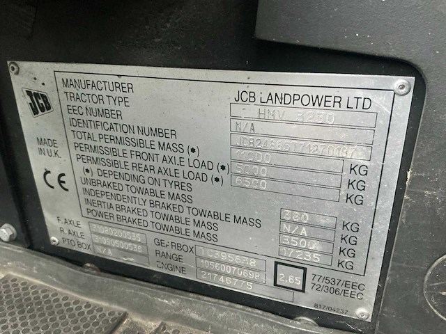 2007 jcb 3230 fastrac vierwielaangedreven landbouwtractor - afbeelding 42 van  47