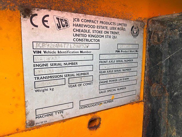 2007 jcb 926 terreinheftruck - afbeelding 15 van  22