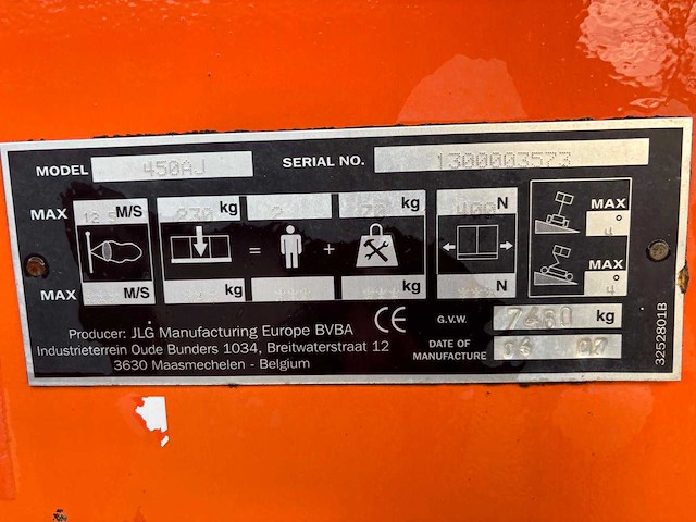2007 jlg 450aj hoogwerker - afbeelding 9 van  10