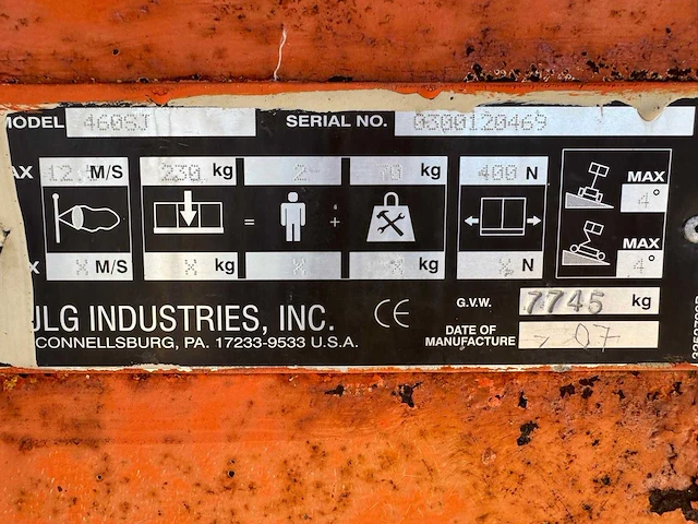 2007 jlg 460sj hoogwerker - afbeelding 8 van  17
