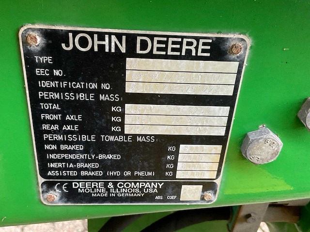 2007 john deere 6320 vierwielaangedreven landbouwtractor - afbeelding 17 van  24