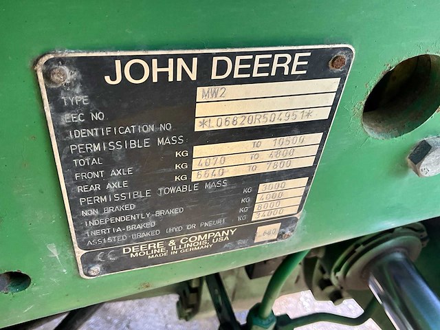 2007 john deere 6820 vierwielaangedreven landbouwtractor - afbeelding 20 van  28