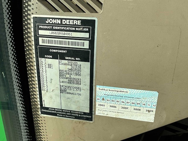 2007 john deere 6820 vierwielaangedreven landbouwtractor - afbeelding 21 van  28