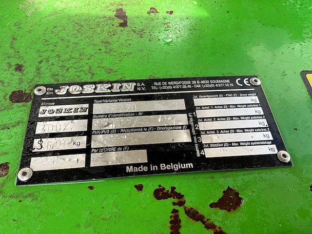 2007 joskin atr 270 c3 weidebloter - afbeelding 3 van  15