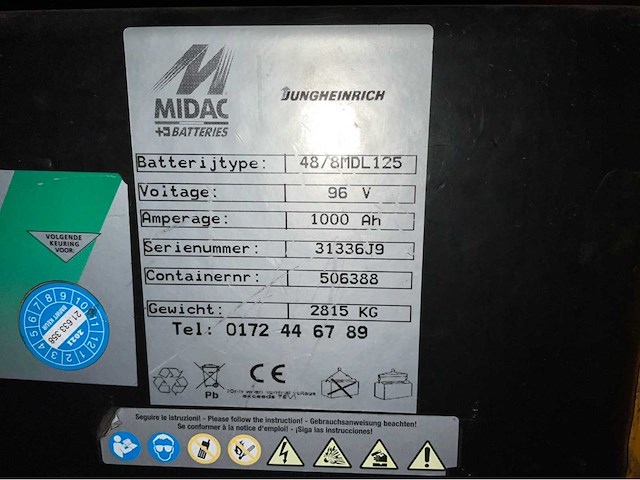 2007 jungheinrich z70kn vorkheftruck - afbeelding 22 van  31