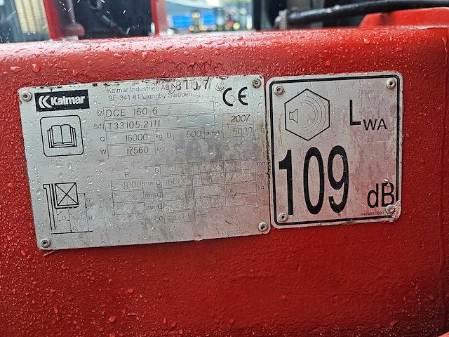 2007 kalmar dce 160-6 - vorkheftruck - afbeelding 5 van  13