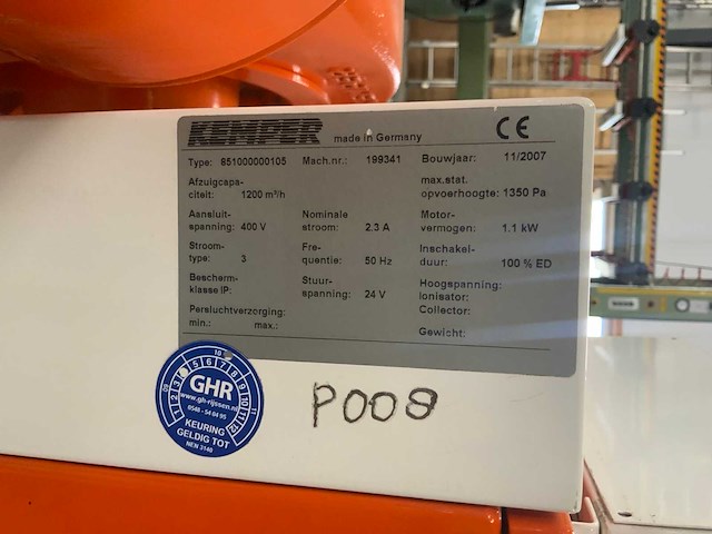 2007 kemper 85000000105 lasdampafzuiginstallatie - afbeelding 5 van  6