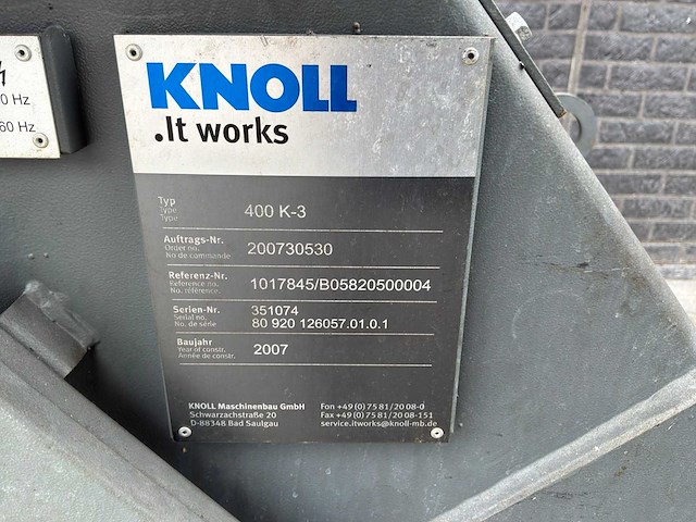 2007 knoll 400 k-3 spaander transporteur - afbeelding 3 van  11